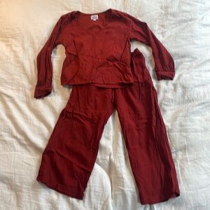 Me and Arrow Linen Lounge set in Garnet